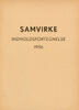 Samvirke indholdsfortegnelse 1956 