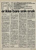FN  er ikke bare snik-snak 