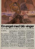 En engel med blå vinger 