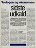 Teologen og økonomen: sidste udkald