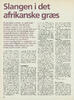 Slangen i det afrikanske græs