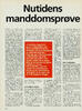Nutidens manddomsprøve