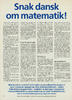 Snak dansk om matematik!