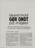 Usund mad gør ondt på miljøet