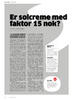 Er solcreme med faktor 15 nok 