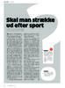 Skal man strække ud efter sport 