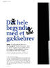 Det hele begyndte med et gækkebrev