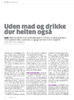 Uden mad og drikke dur helten også